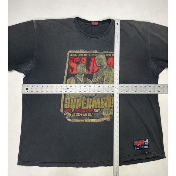 VINTAGE Slam Magazine Shaq O'neil & Dwyane Wade Graphic T-shirt Men 3XL Black - Picture 10 of 10
